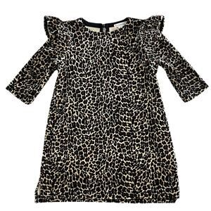 CREWCUTS Leopard Print Velvet Dress Size 3